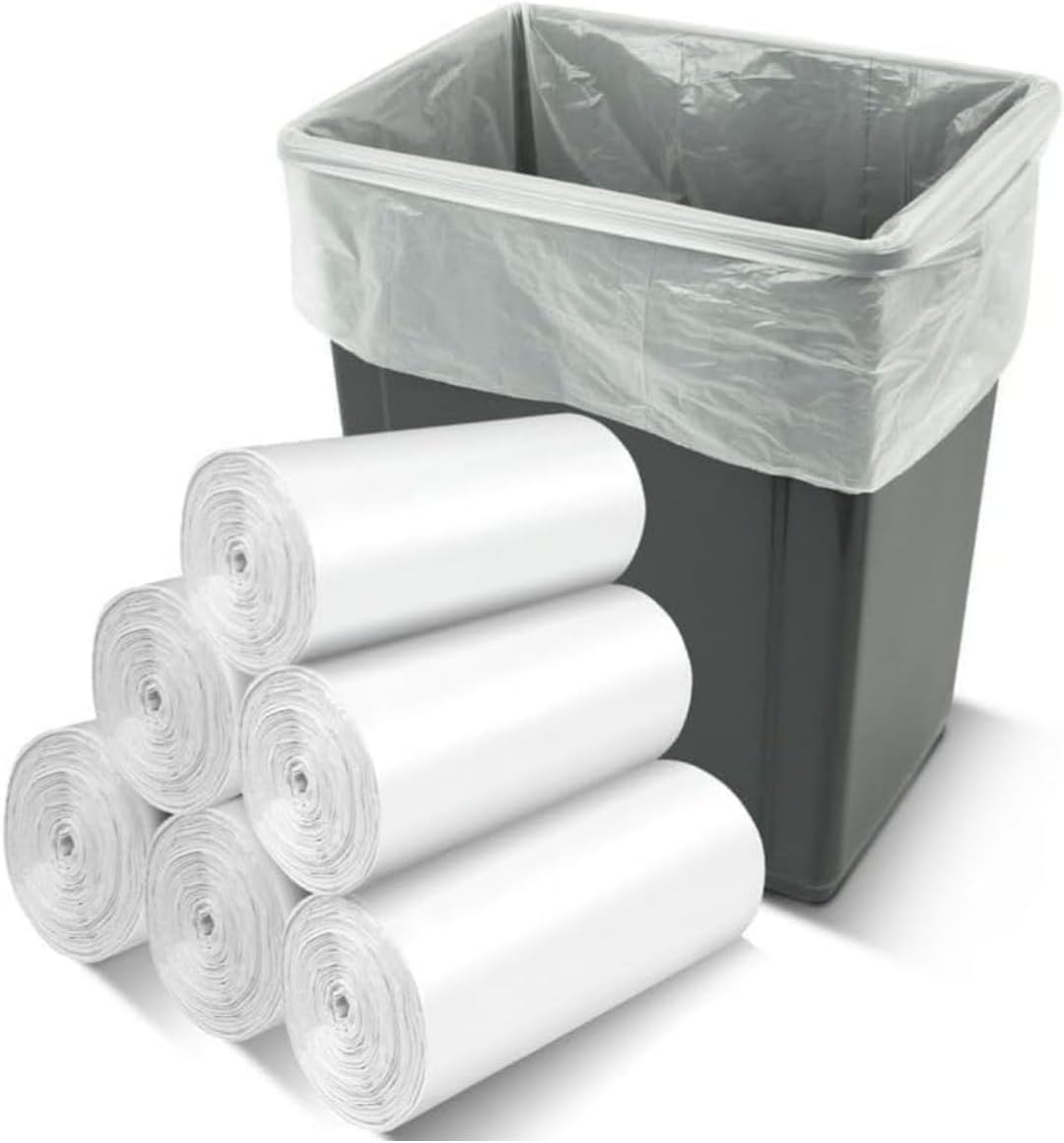Trash Bags 10 Gallon Compostable Biodegradable Heavy Duty Leakproof Clear Garbage Bags 90 Count per Roll