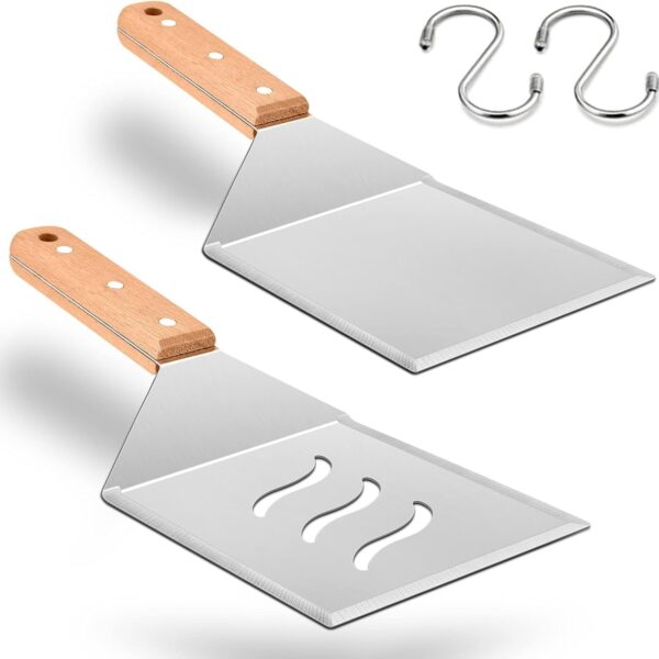 wooden-metal-spatulas-2pcs-e-far-professional-large-griddle-spatula-tools-set