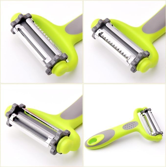 3-in-1 Peeler for Vegetable and Fruit, Stainless Steel Peeler with Non-slip Handle Blades for Apple Fruit Cucumber Carrot - Image 7