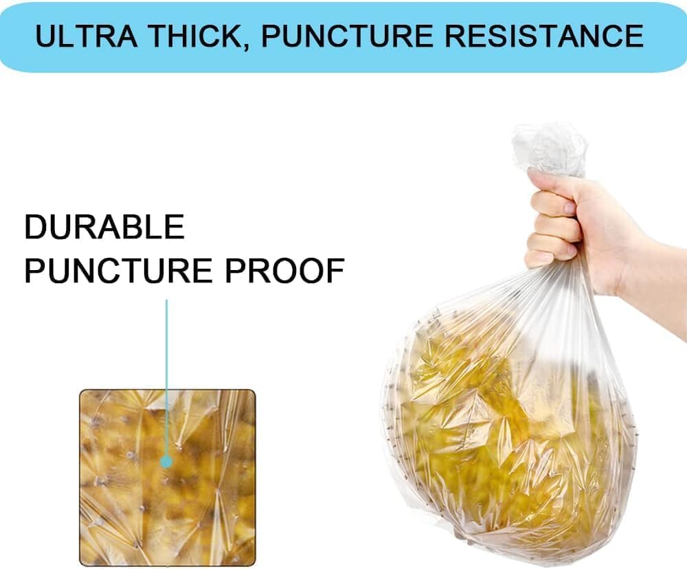 Trash Bags 10 Gallon Compostable Biodegradable Heavy Duty Leakproof Clear Garbage Bags 90 Count per Roll - Image 8