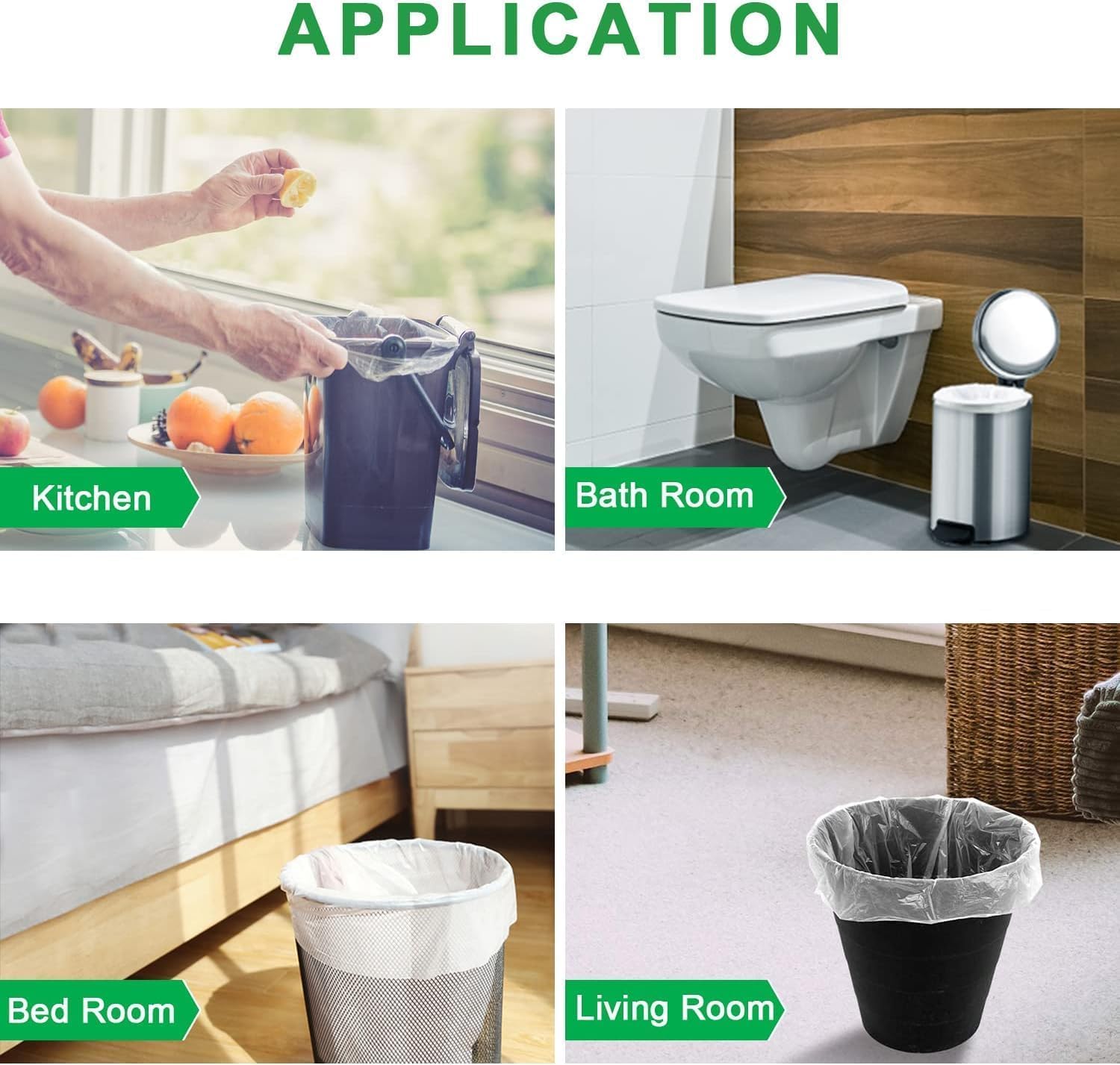 Trash Bags 10 Gallon Compostable Biodegradable Heavy Duty Leakproof Clear Garbage Bags 90 Count per Roll - Image 5