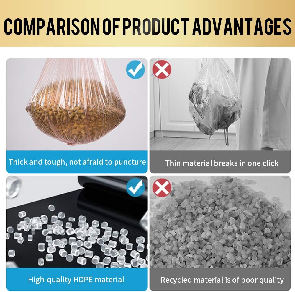 Small Trash Bags 240 Count Garbage Bags Waste Basket Liners for Bathroom, Kitchen,Bedroom - Image 3