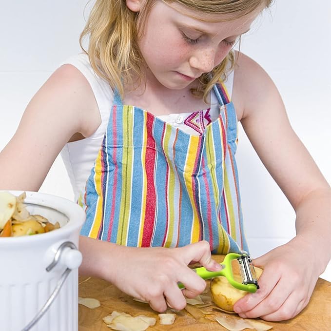 3-in-1 Peeler for Vegetable and Fruit, Stainless Steel Peeler with Non-slip Handle Blades for Apple Fruit Cucumber Carrot - Image 3