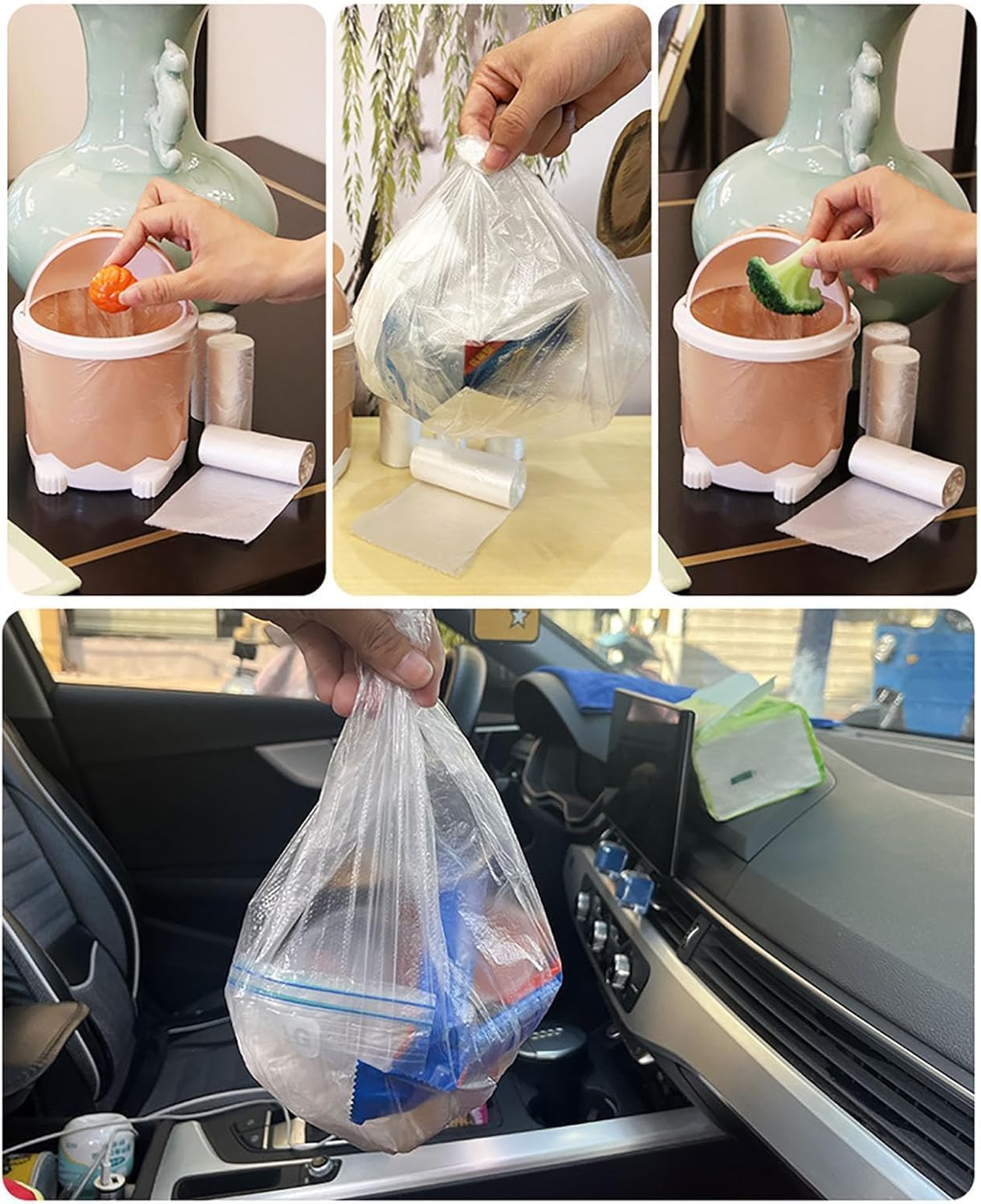 Trash Bags 10 Gallon Compostable Biodegradable Heavy Duty Leakproof Clear Garbage Bags 90 Count per Roll - Image 4