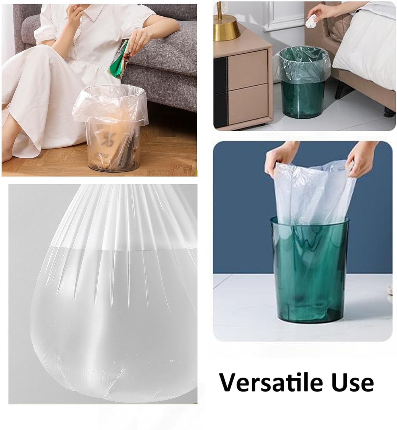 Trash Bags 10 Gallon Compostable Biodegradable Heavy Duty Leakproof Clear Garbage Bags 90 Count per Roll - Image 2