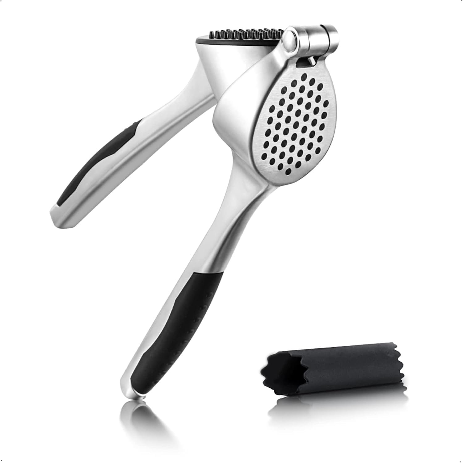 Premium Garlic Mincer with Ergonomic Grip Handle